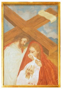 VI stazione - Il volto di Gesù è asciugato dalla Veronica